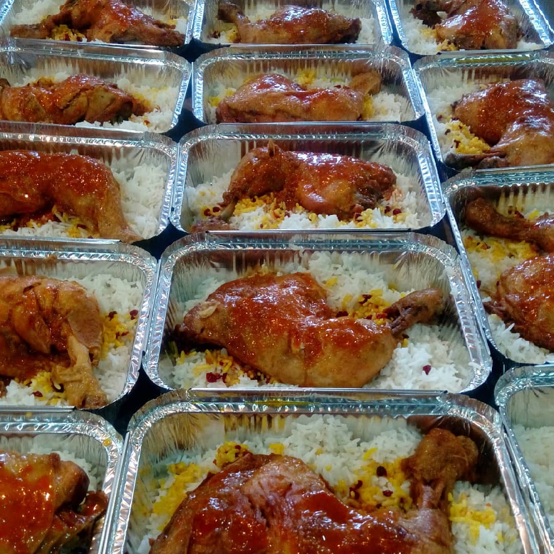 دستور پخت مرغ دمی و زرشک پلو محرمی برای ۵۰ نفر